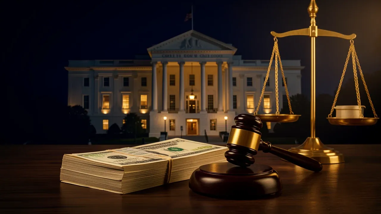 Federal courthouse at night — IEEPA tariff refund liability — TNH