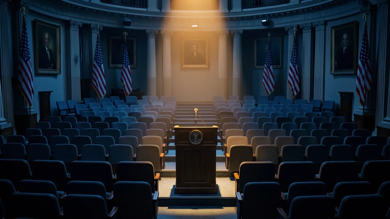 Congress chamber before State of the Union — Trump tariff decision point — TNH