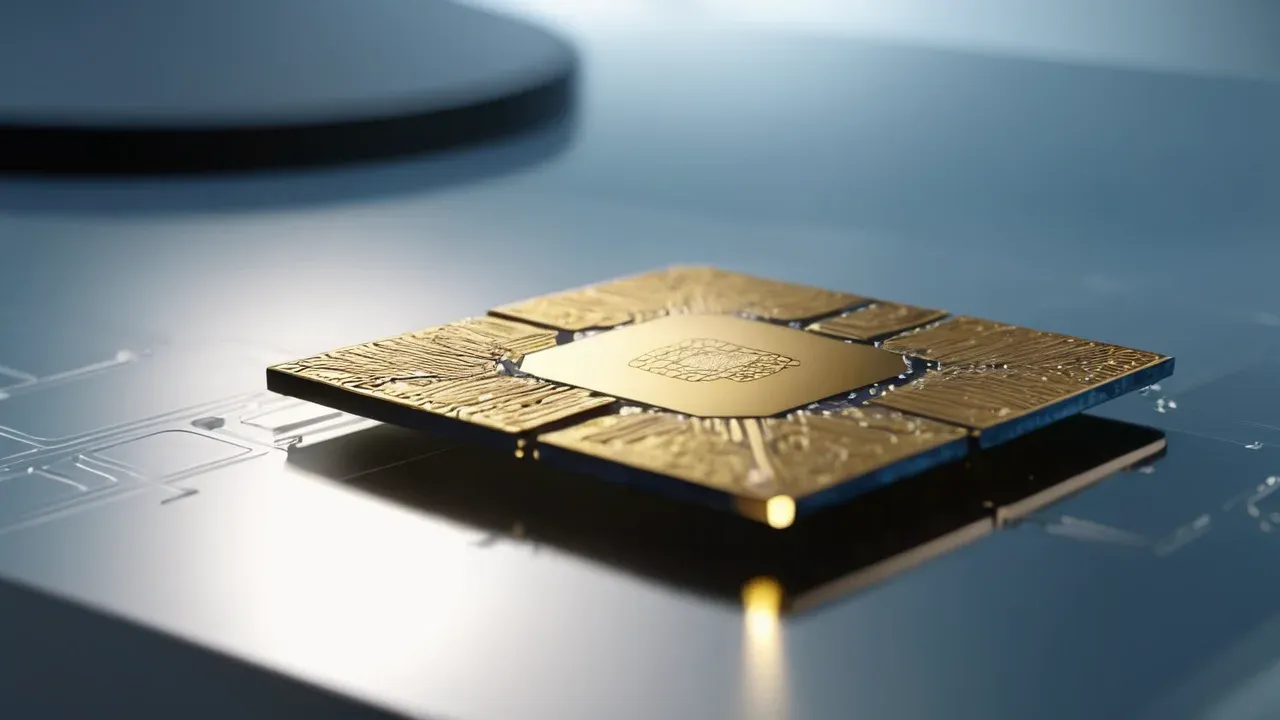 A luminous advanced microprocessor representing the convergence of model architecture and local compute.