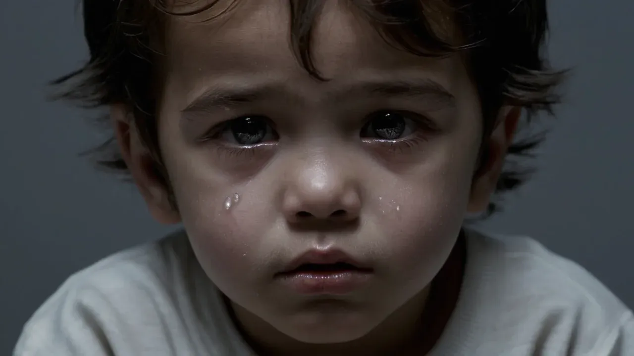The Genetic Expansion of Civil Enforcement: a four-year-old child grips a cotton swab during DNA collection.