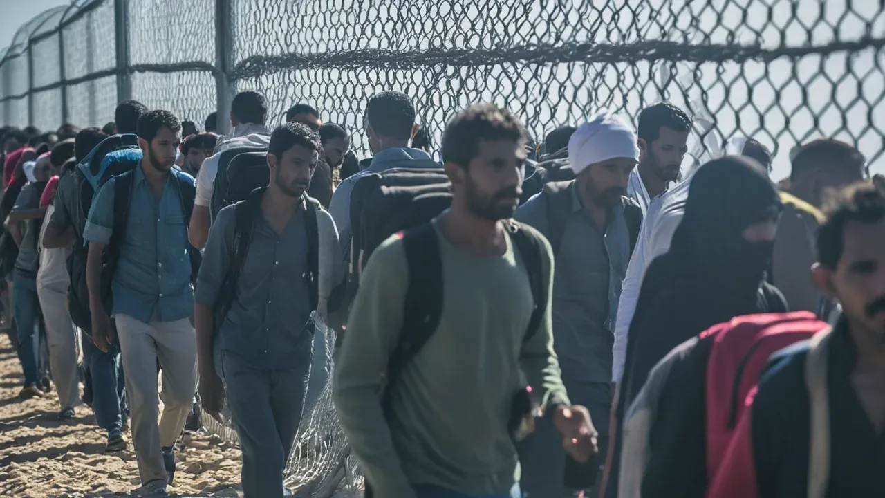 A large migration surge moves through Ceuta's coastal border corridor as reception capacity strains.