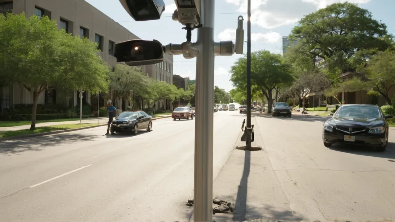 The Rapid Dismantling of Flock Safety A street corner in Austin, Texas, sits under the gaze of a Flock Safety camera, its lens a cold, unblinking eye.
