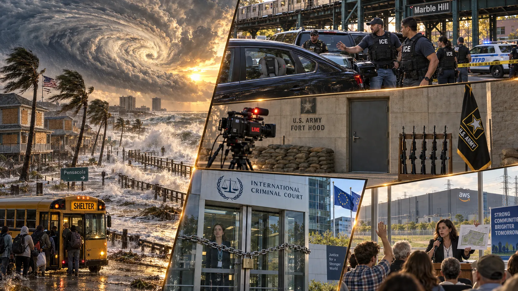This edition's five signals in one view: Hurricane Isaias nears the Gulf Coast as a Category 3 storm, while the fallout from an ICE shooting in Marble Hill, the planned Fort Hood execution an