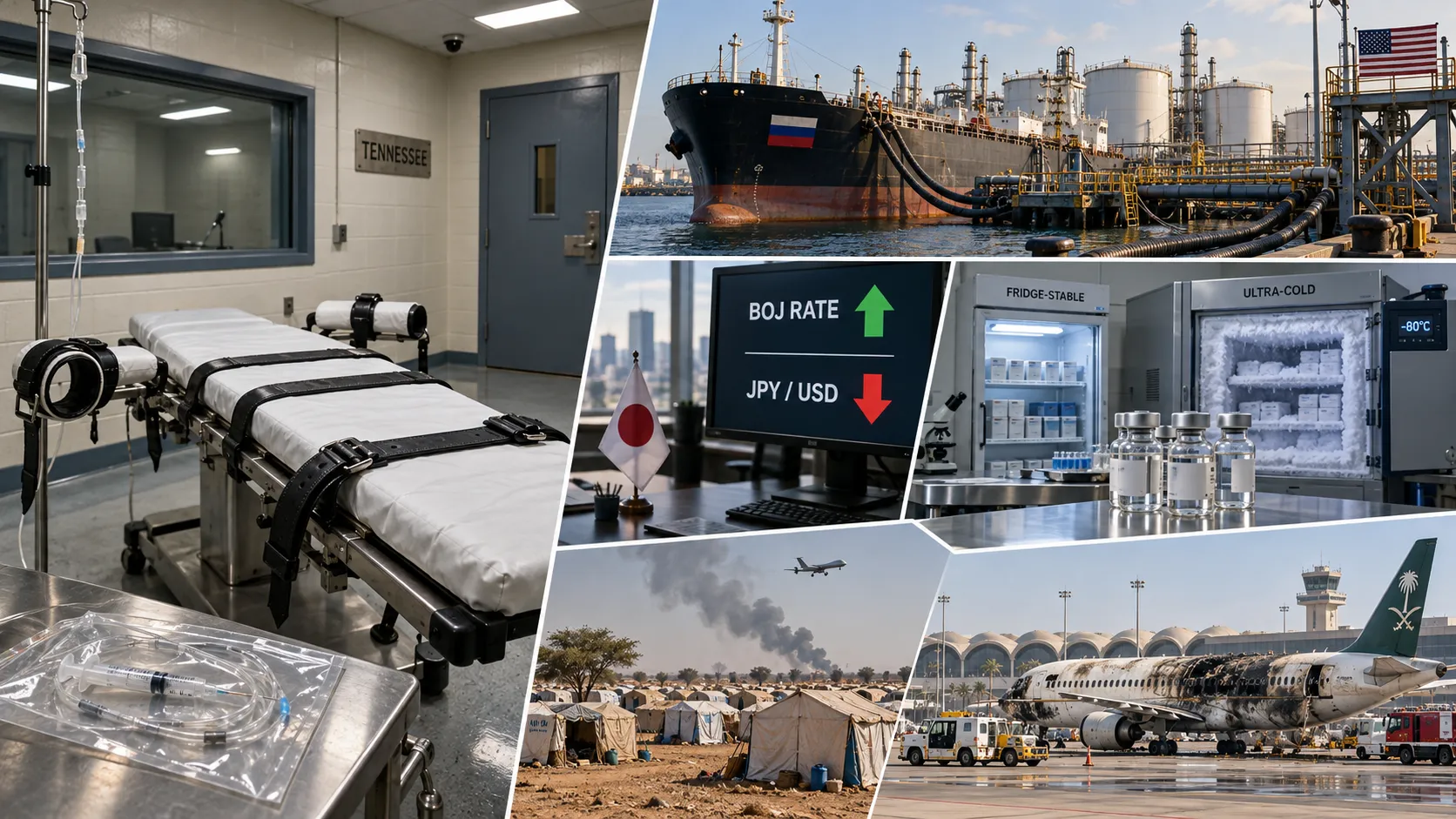 Execution failure in Tennessee, a Russian diesel sanctions waiver, yen weakness, vaccine cold-chain constraints and attacks in Sudan and Saudi Arabia illustrate the edition’s argument that es