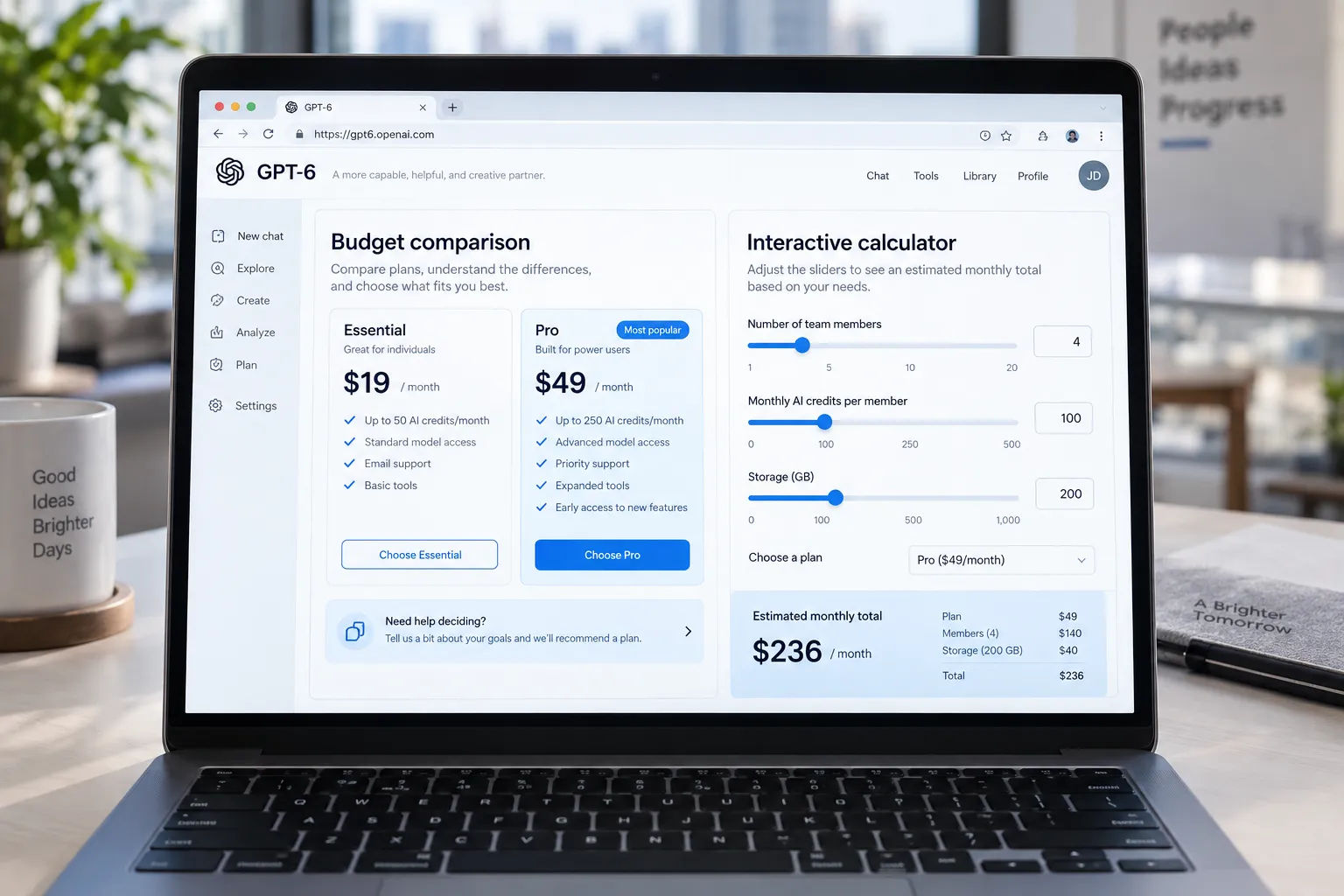 The GPT-6 Intelligent UI displays interactive components like calculators and maps directly within the conversation stream, marking a shift from static text to dynamic tools.