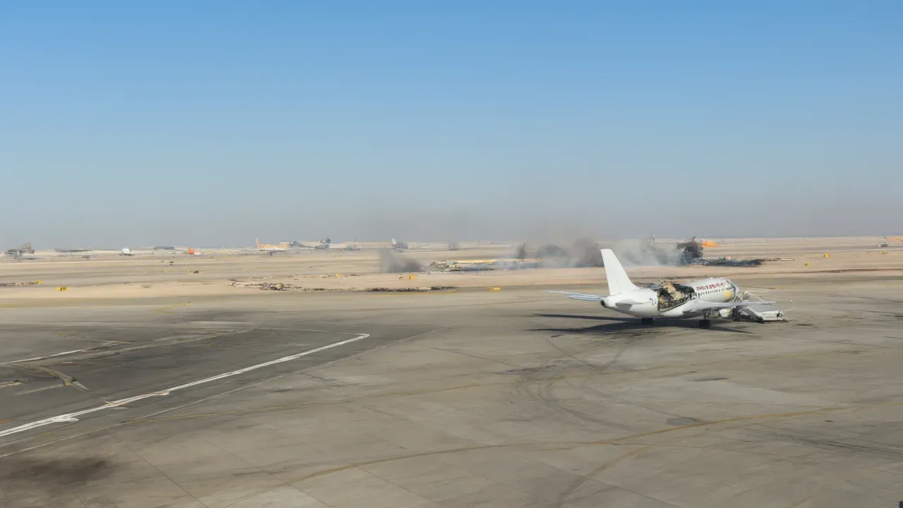 Attacks on Riyadh's international airport damaged three aircraft, signaling expanded kinetic threats in the region alongside drone strikes in Sudan.