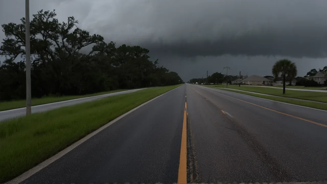 Storm surge inundates coastal roads in Pensacola as Hurricane Isaias approaches the northern Gulf Coast with life-threatening flood risks.