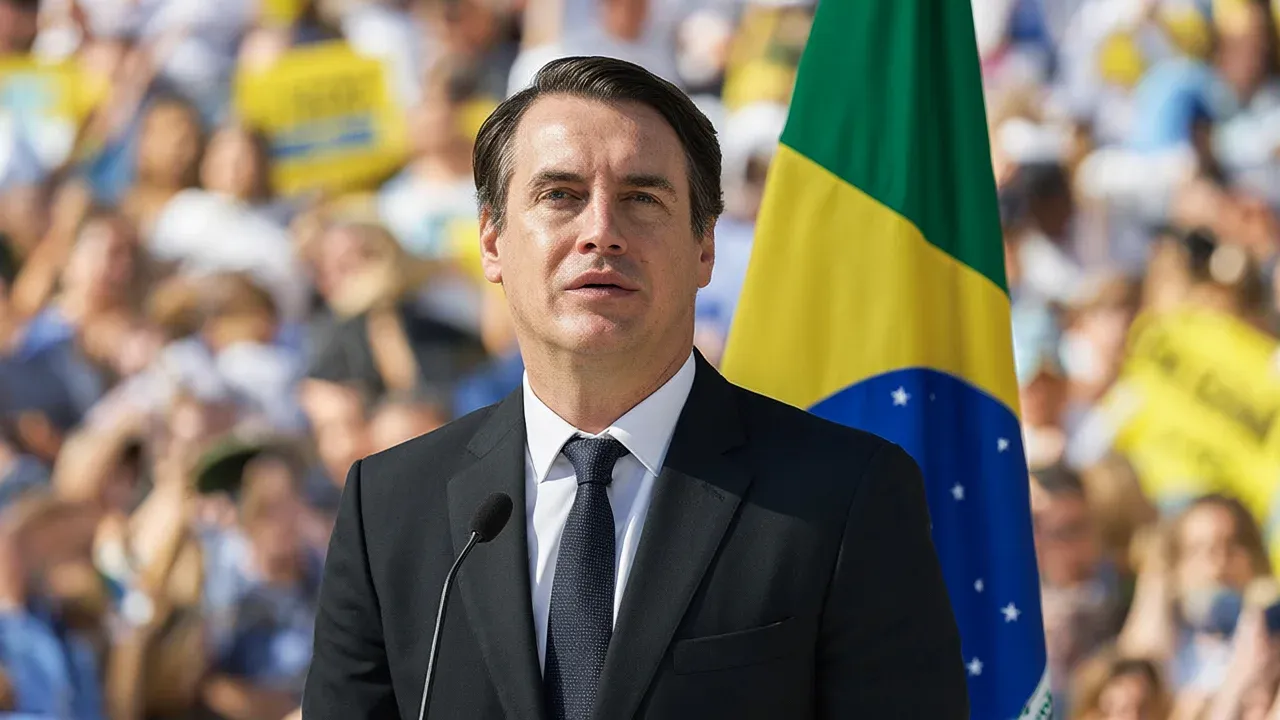Flávio Bolsonaro campaigns for the runoff election, emphasizing his connection to his father's legacy and a shift toward closer ties with the United States.