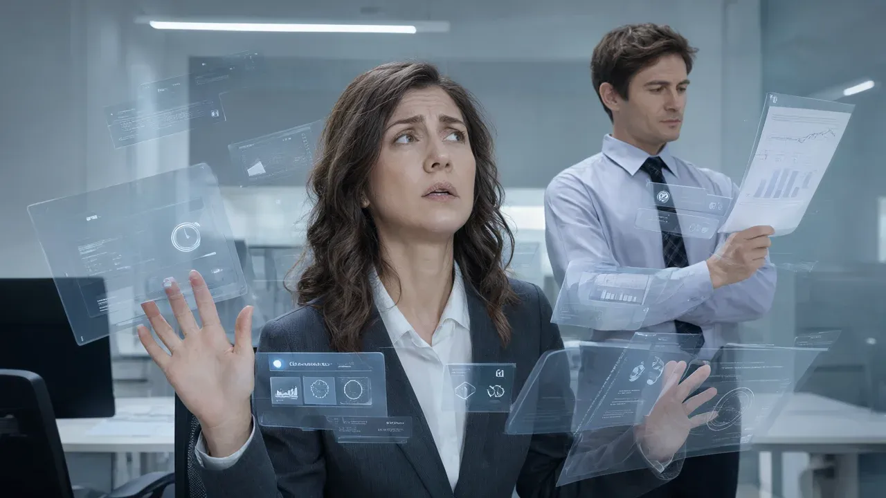 Enterprise AI adoption stalls as organizational inertia and misaligned incentives outweigh technological capability, leaving workers overwhelmed by tools that management fails to integrate into real workflows.
