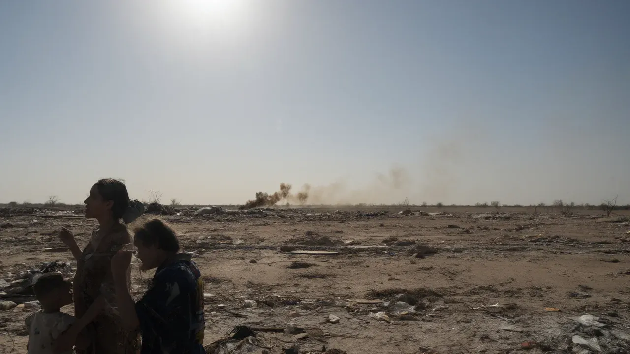 Displaced people in Sudan's Blue Nile province face a growing humanitarian crisis after a drone strike killed at least 40 civilians, compounding regional instability alongside attacks on Saudi infrastructure.