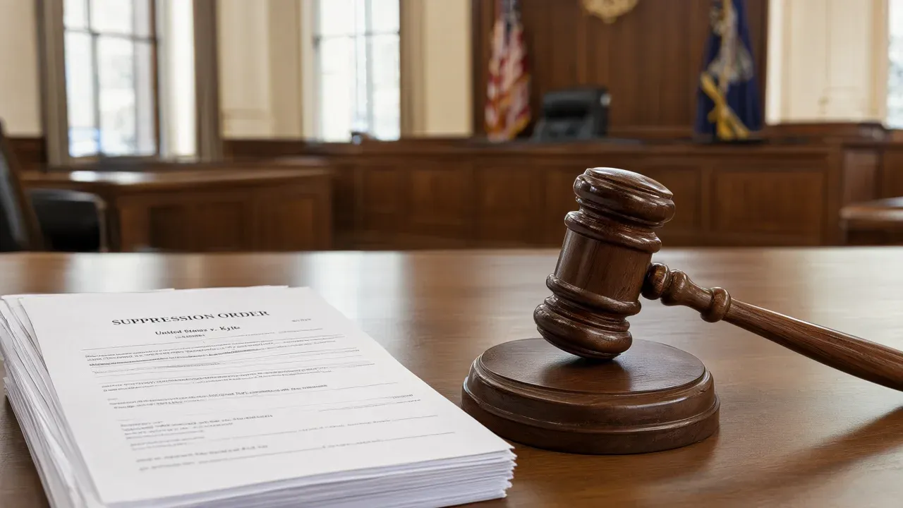 A federal judge's suppression order in United States v.