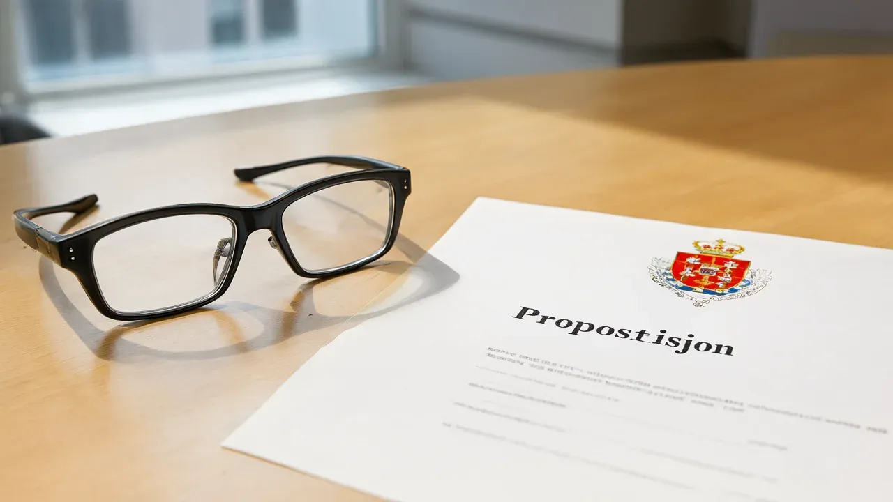 Norway's proposal to ban AI glasses in public spaces, symbolized by smart eyewear resting on an official government document in Oslo.