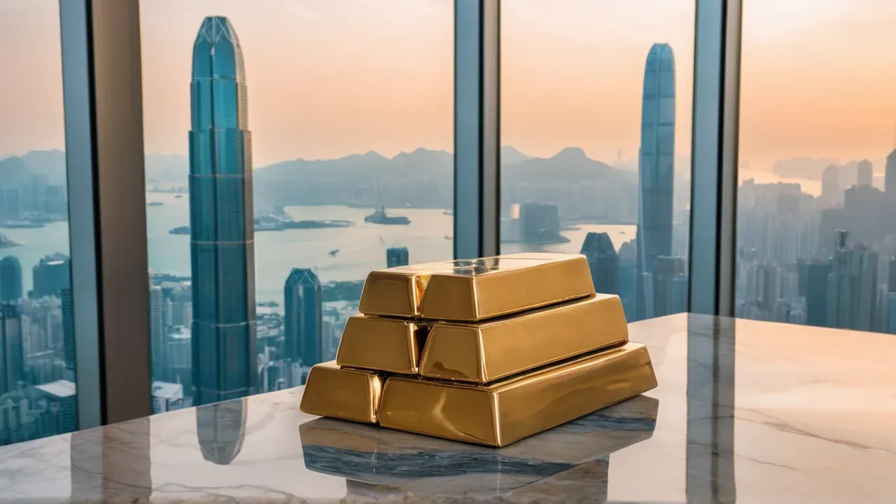 Gold bars ready for trade in Hong Kong, the primary transit hub absorbing Russian bullion displaced from Western markets.