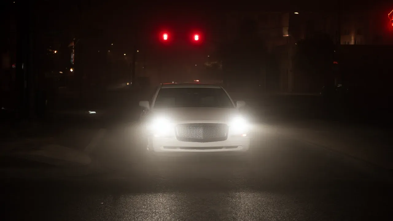 The white Cadillac at a Las Vegas red light stands as the silent witness to the gang retaliation that defined the decades-long investigation into Tupac Shakur's murder.