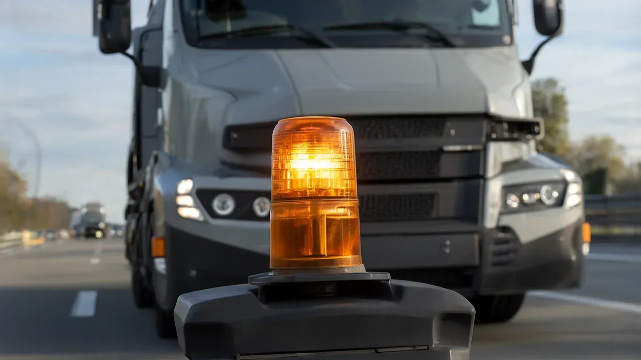 The FMCSA's approval of amber warning beacons for autonomous trucks marks a shift in safety standards, allowing fleets to operate without drivers exiting onto highways.