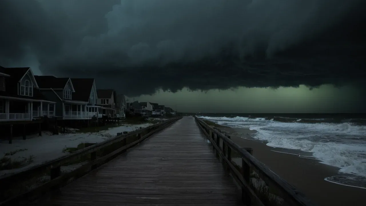 Hurricane Isaias approaches the northern Gulf Coast as ominous storm clouds gather over Florida and Alabama ahead of landfall.