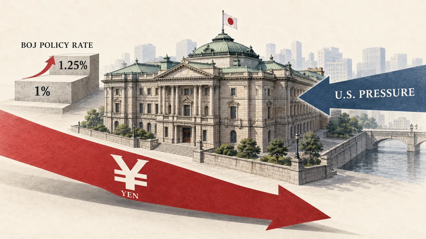The Bank of Japan’s rate increase has failed to halt yen weakness as U.S. pressure and rising debt costs complicate monetary policy.