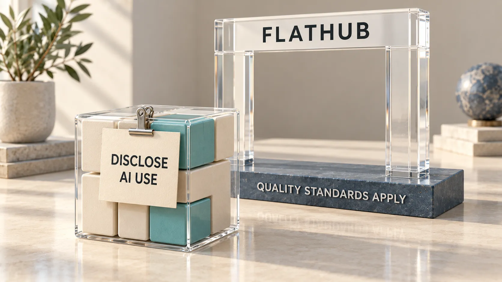 Flathub now requires disclosure of AI-generated material in submissions while retaining quality standards, marking a shift toward transparency in open-source governance.