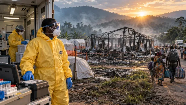 An Ebola treatment center was burned down as the death toll in Congo passes 4,000